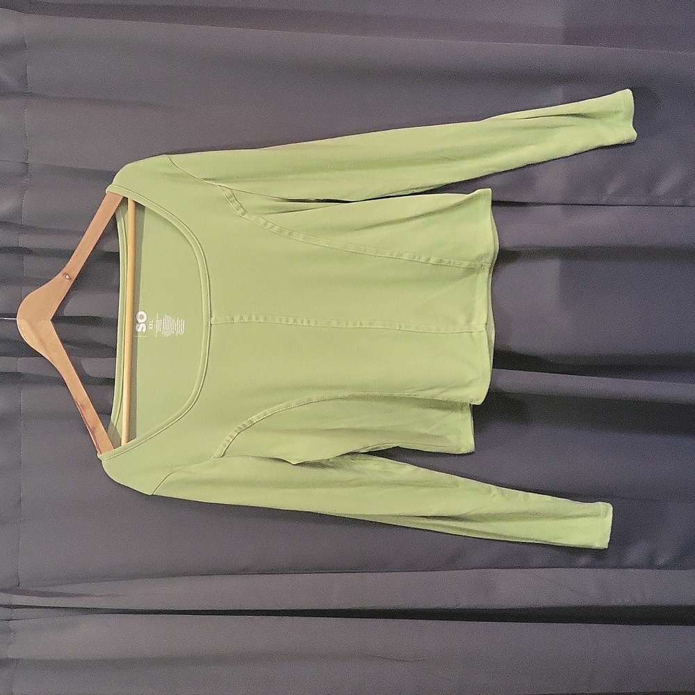 SO WOMEN'S GREEN LONG SLEEVE TEE. XXL